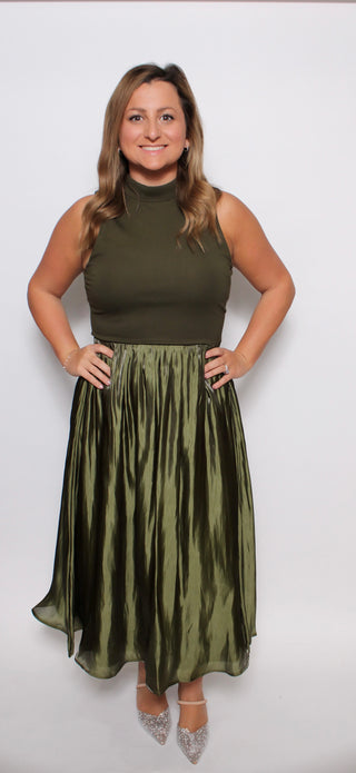 Olive Aura Maxi Dress