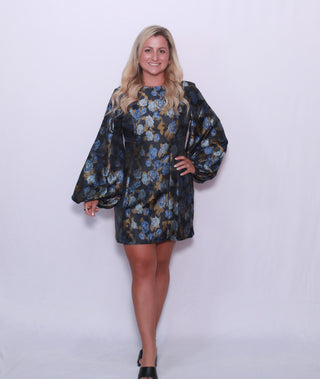 Midnight Bloom Mini Dress