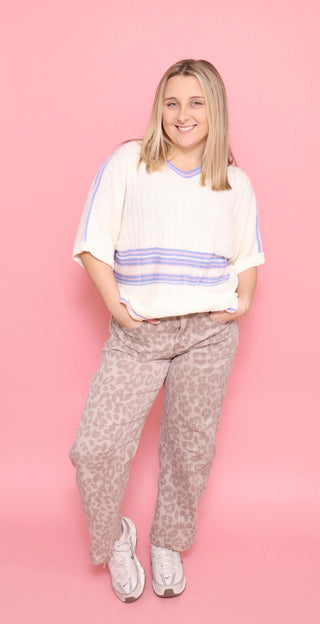Blue Skies Stripe Knit Top