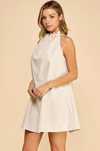 Coastal Cream Linen Dress