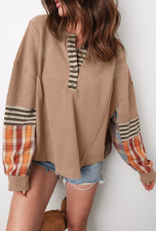 PRE ORDER - Harvest Patchwork Waffle Top