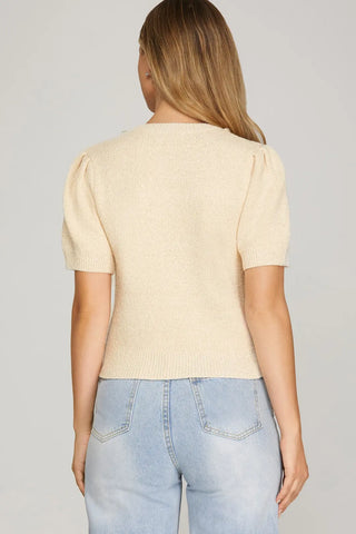 She&Sky Charming Details Knit Top