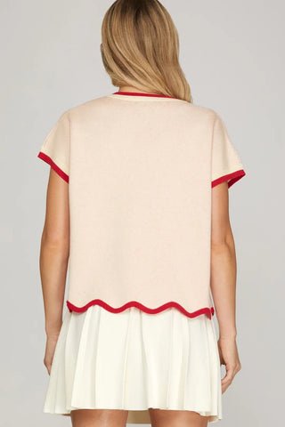 She&Sky Love Notes Sweater Top