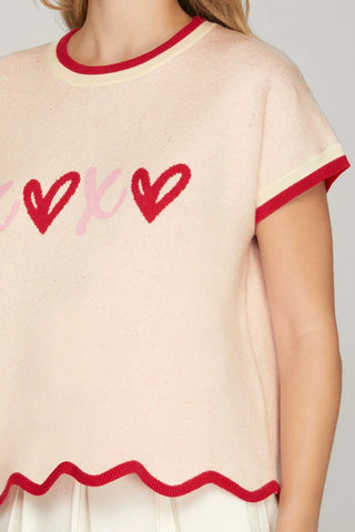 She&Sky Love Notes Sweater Top