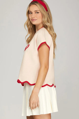 She&Sky Love Notes Sweater Top