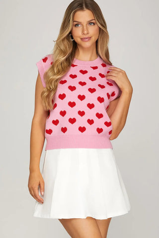 She&Sky Be Mine Heart Sweater