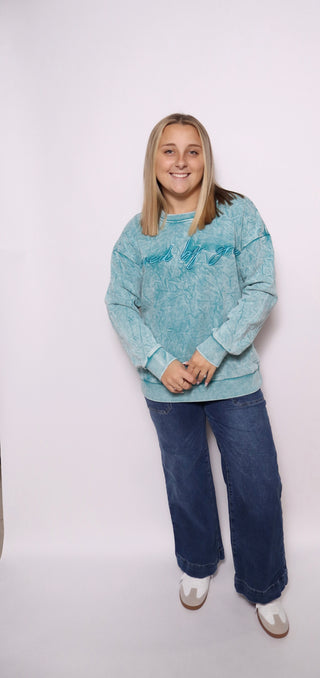 Saved By Grace Mineral Wash Sweatshirt