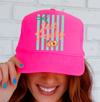 Just Peachy Stripes Trucker Hat