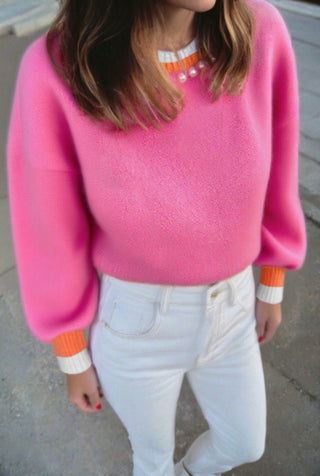 PRE ORDER - Bubblegum Glow Knit Sweater