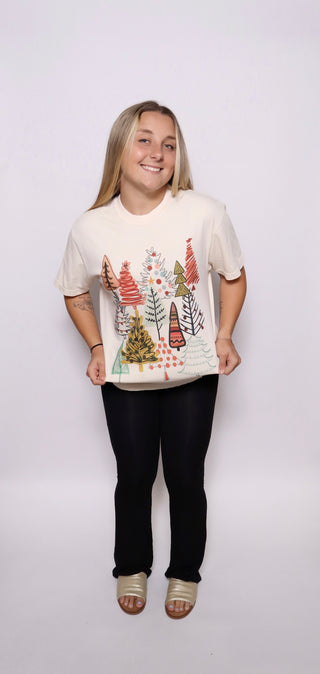 Boho Christmas Tree Farm Graphic Tee