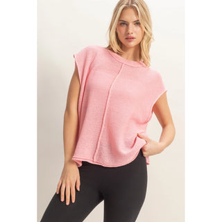 Pink Cloud Knit Top