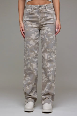 HIDDEN Stone Camo Straight-Leg Jeans