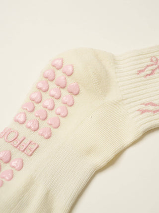 Bow Ruffle Grip Socks