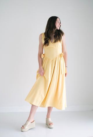 Bow detail midi dress