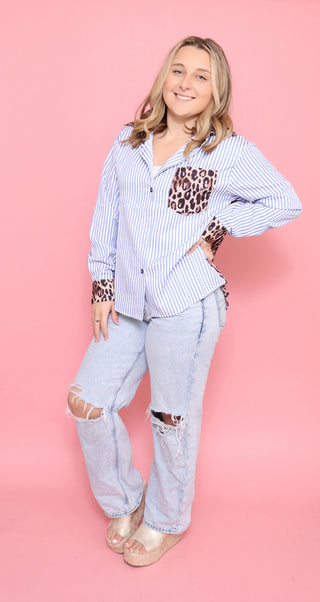 Wild Stripes Button Down