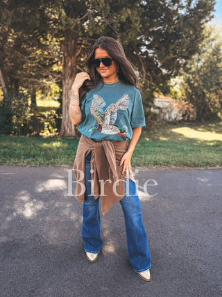 Faux Rhinestone Duck Graphic Tee