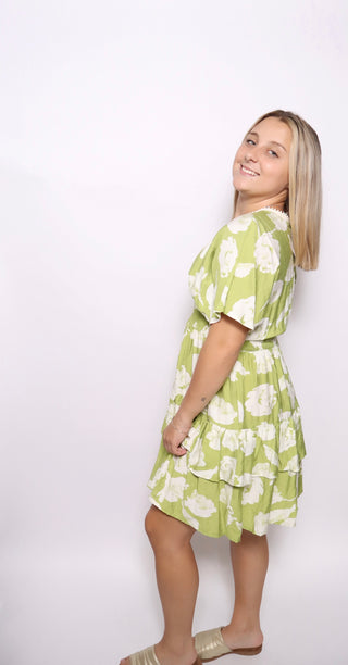 DROP SHOULDER SHORT SLEEVE DRESS