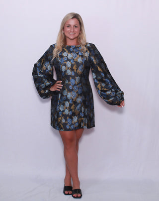 Midnight Bloom Mini Dress