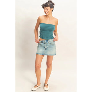 Ruched Bandeau Top