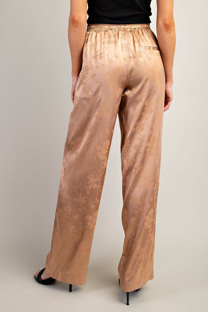 Floral Jacquard Pants