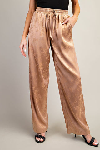Floral Jacquard Pants