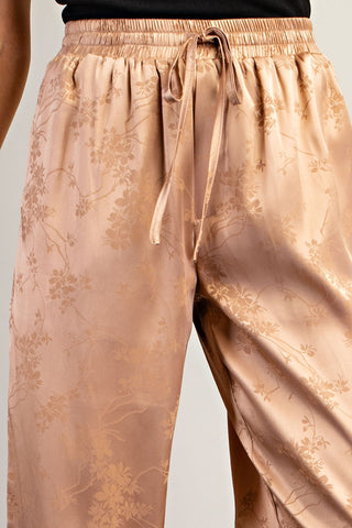 Floral Jacquard Pants