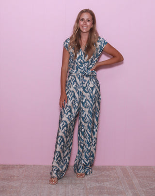 V-Neck Knotted Jumpsuit
