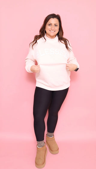 The Blessed & Cozy Mock Neck Sweatshirt