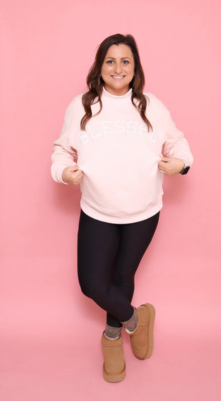 The Blessed & Cozy Mock Neck Sweatshirt
