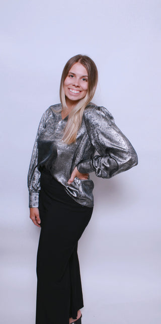Chic in Charcoal Blouse