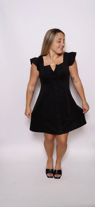 Luxeknit Button-Down Mini Dress