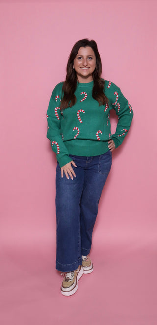 Candy Cane Wishes Sweater