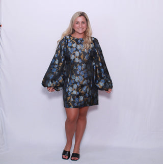 Midnight Bloom Mini Dress