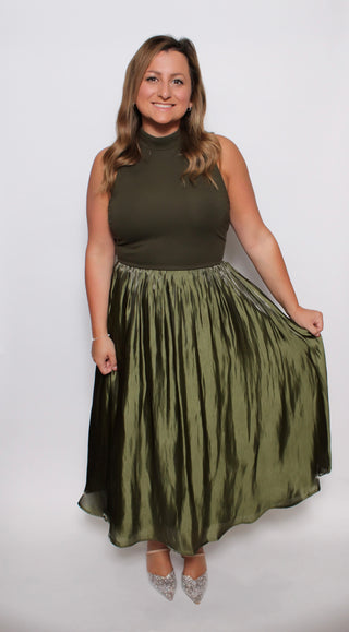 Olive Aura Maxi Dress