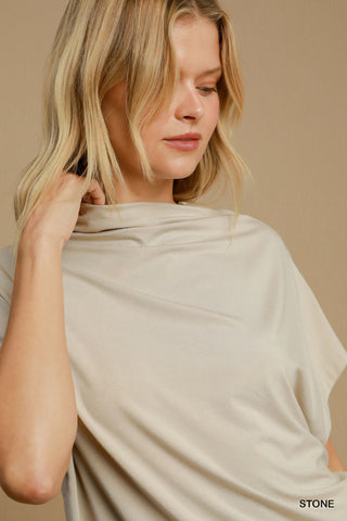 Sleeveless Funnel Neck Top
