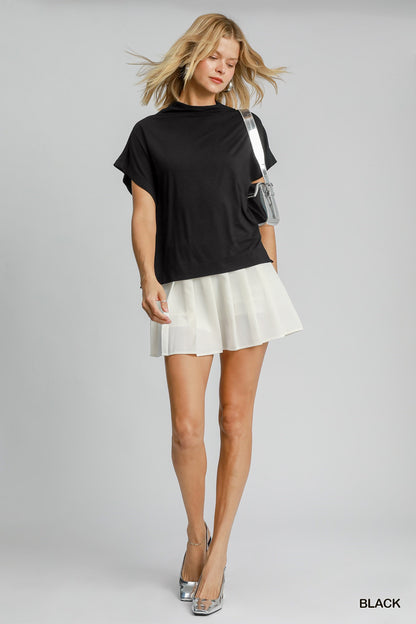 Sleeveless Funnel Neck Top