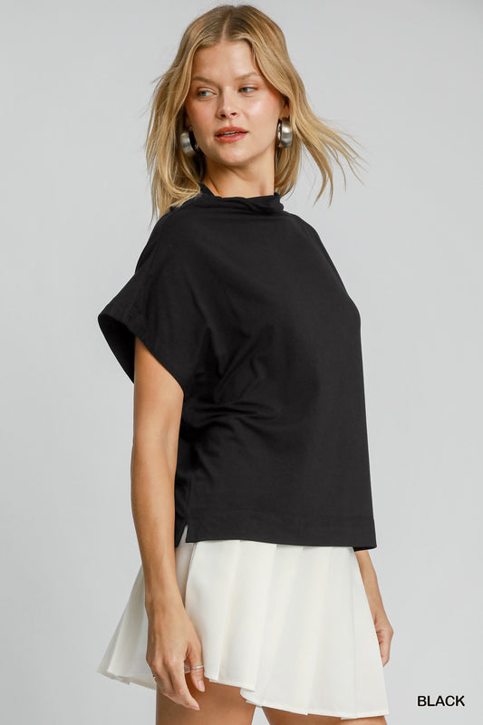 Sleeveless Funnel Neck Top