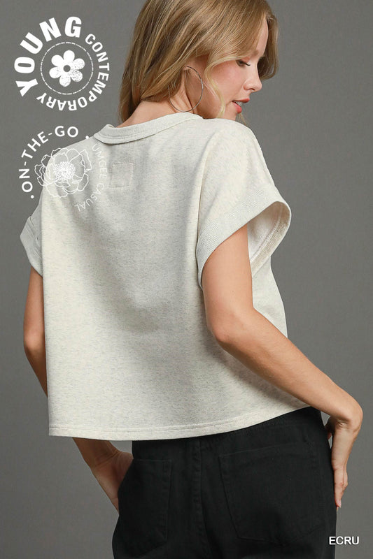 French Terry Cropped Top