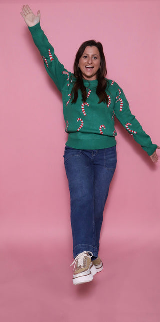 Candy Cane Wishes Sweater