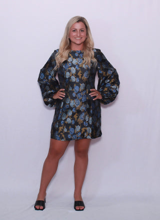 Midnight Bloom Mini Dress