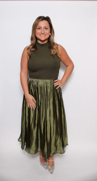 Olive Aura Maxi Dress