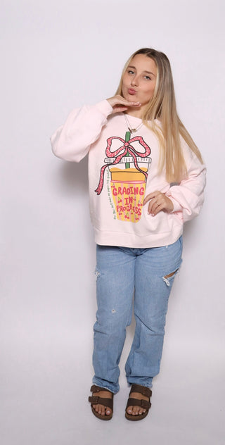 Iced Coffee + Grading in Progress Poppy & Pine Sweatshirt