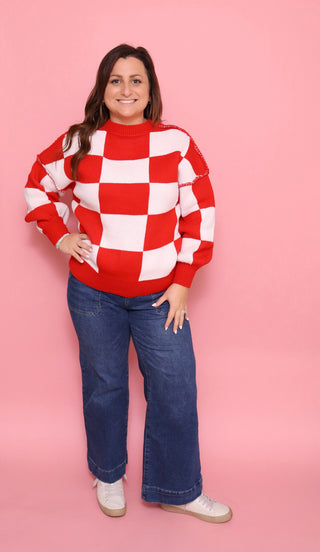 The Sweetheart Check Sweater