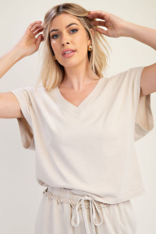 V-Neck Short Sleeve Top