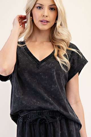 V-Neck Short Sleeve Top