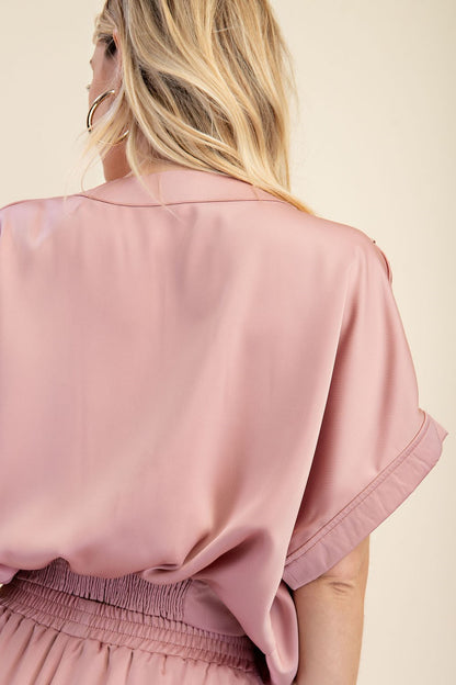 Surplice Neck Oversized Top