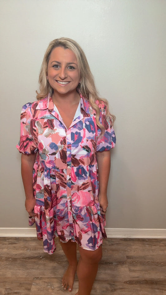 Lightly Loved Multi Color Pink Dress
