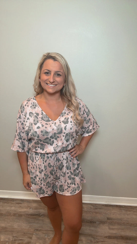 Lightly Loved Cheetah Print Romper