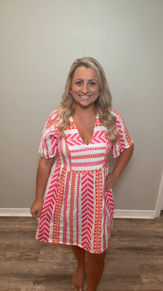 Lightly Loved Pink Striped Dress