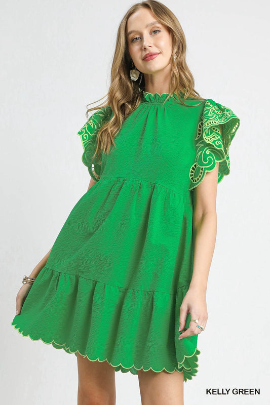 Scallop Hem Dress